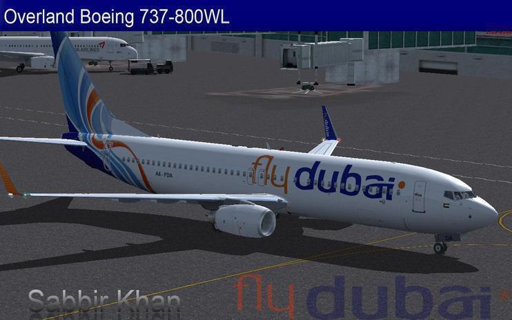 FS2004/FSX Fly Dubai Boeing 737-800