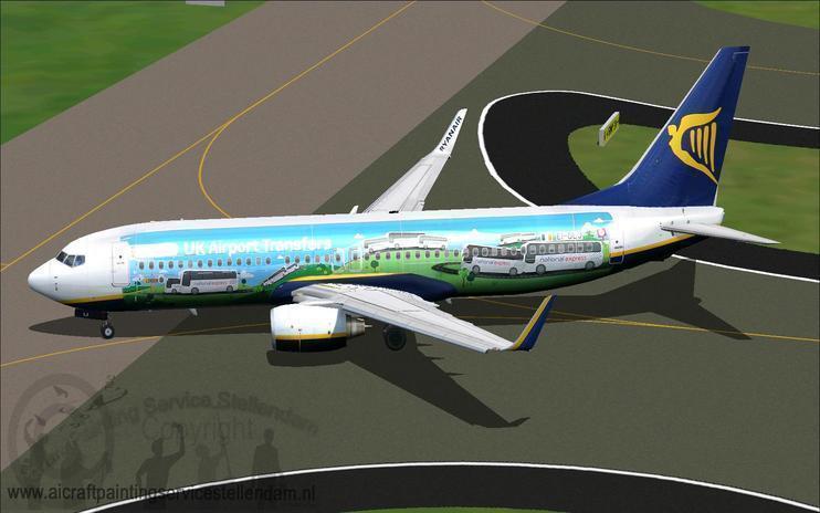 FS2004/FSX Ryanair Boeing 737-800 UK Transfers