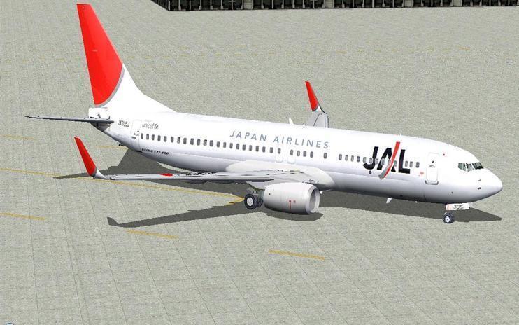 FS2004 Japan Airlines Boeing 737-800