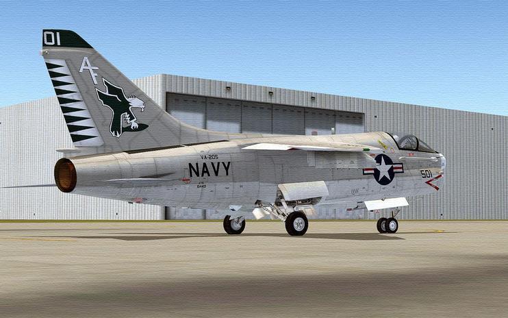 FSX US Navy A-7 Corsair In VA-205 Squadron Colors