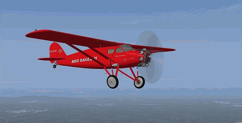 FSX The Red Eagle II - A Stinson SM-2 Junior