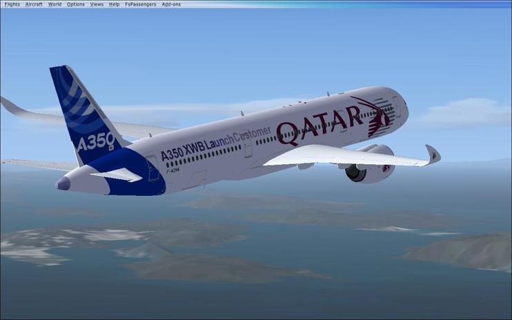 FSX Qatar Launch Customer Colors Airbus A350-900