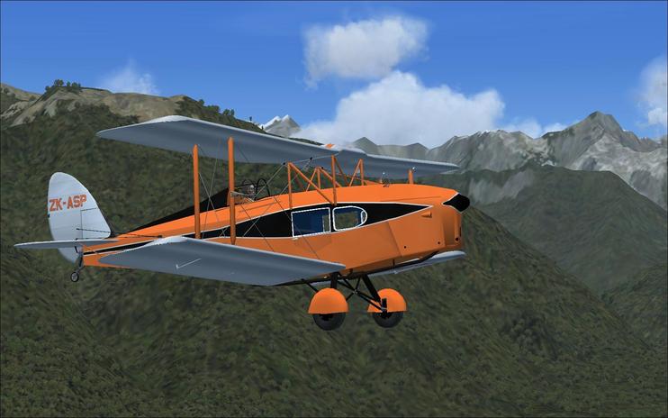 FSX DeHavilland Fox Moth ZK-ASP