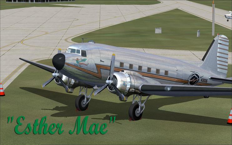 FSX Douglas DC-3 C-47  Esther Mae Repaint