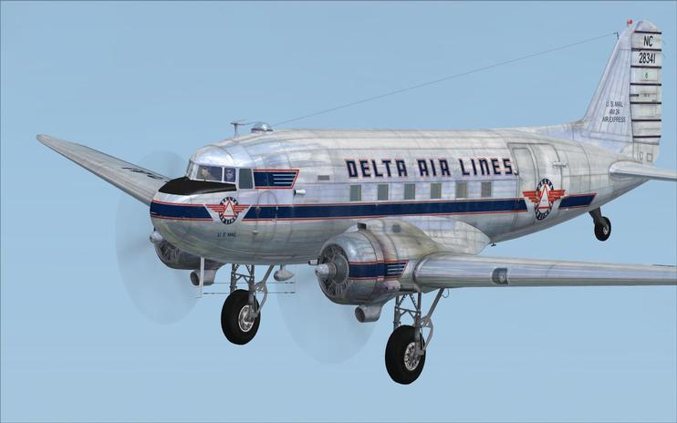 FSX Delta Airlines Douglas C-47 Skytrain