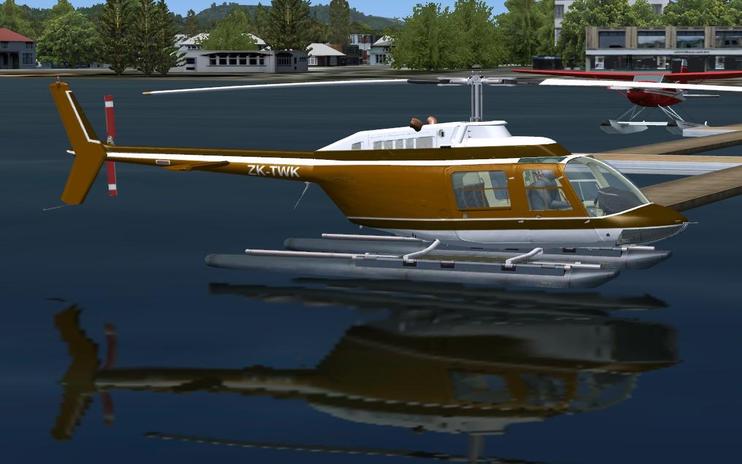 FSX Bell 206 ZK-TWK On Floats