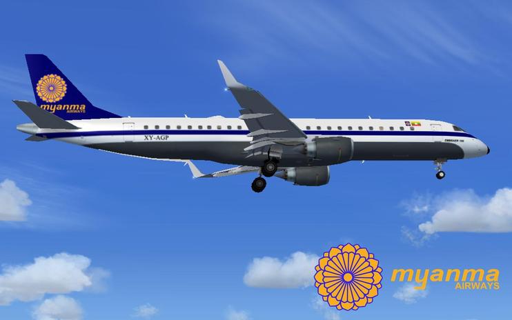 FSX Myanma Airways Embraer E190