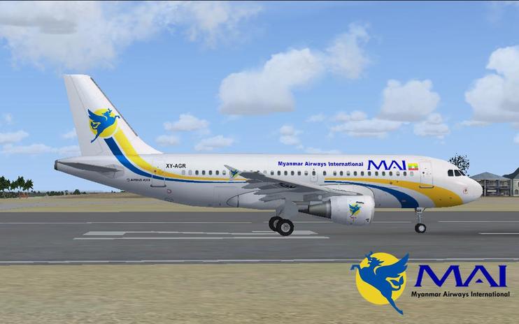 FSX Myanmar Airways Int'l SEAGames Airbus A319