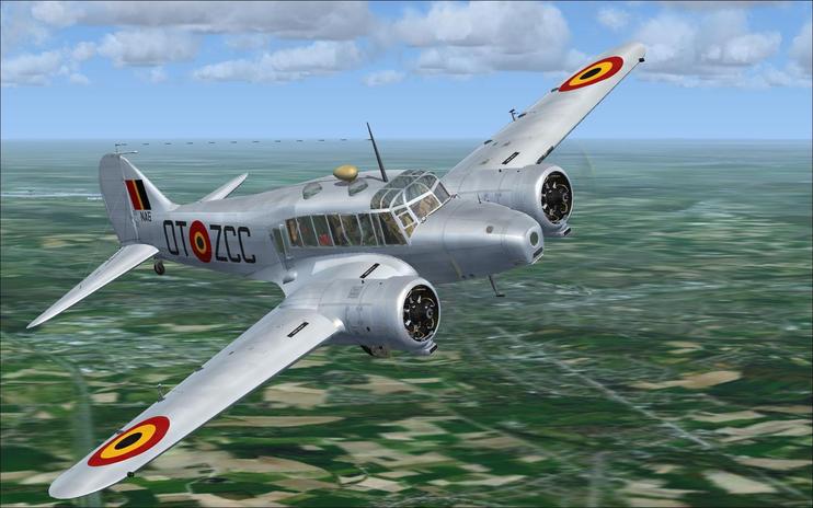 FSX Belgian Air Force Avro Anson MK1 NA6