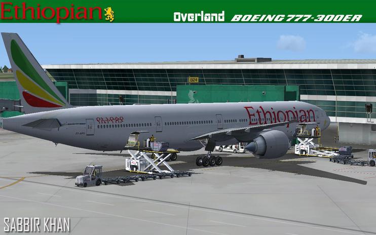 FS2004/FSX Ethiopian Boeing 777-300ER