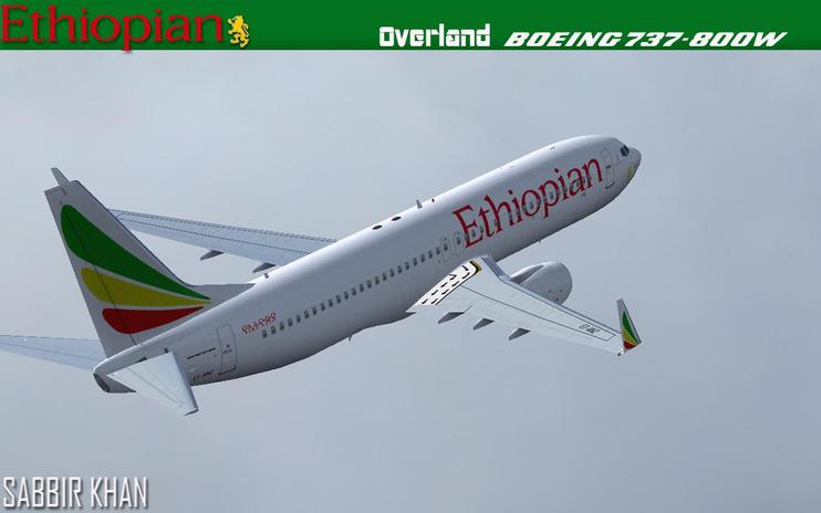 FS2004/FSX Ethiopian Boeing 737-800W