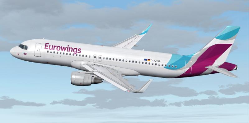 FS2004 Eurowings Airbus A320-214